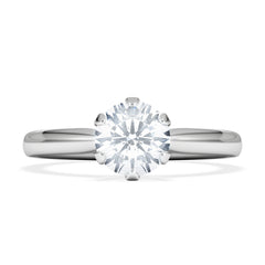 1 Carat Diamond Engagement Ring Low Set Chloe Lab F/VS1 Platinum