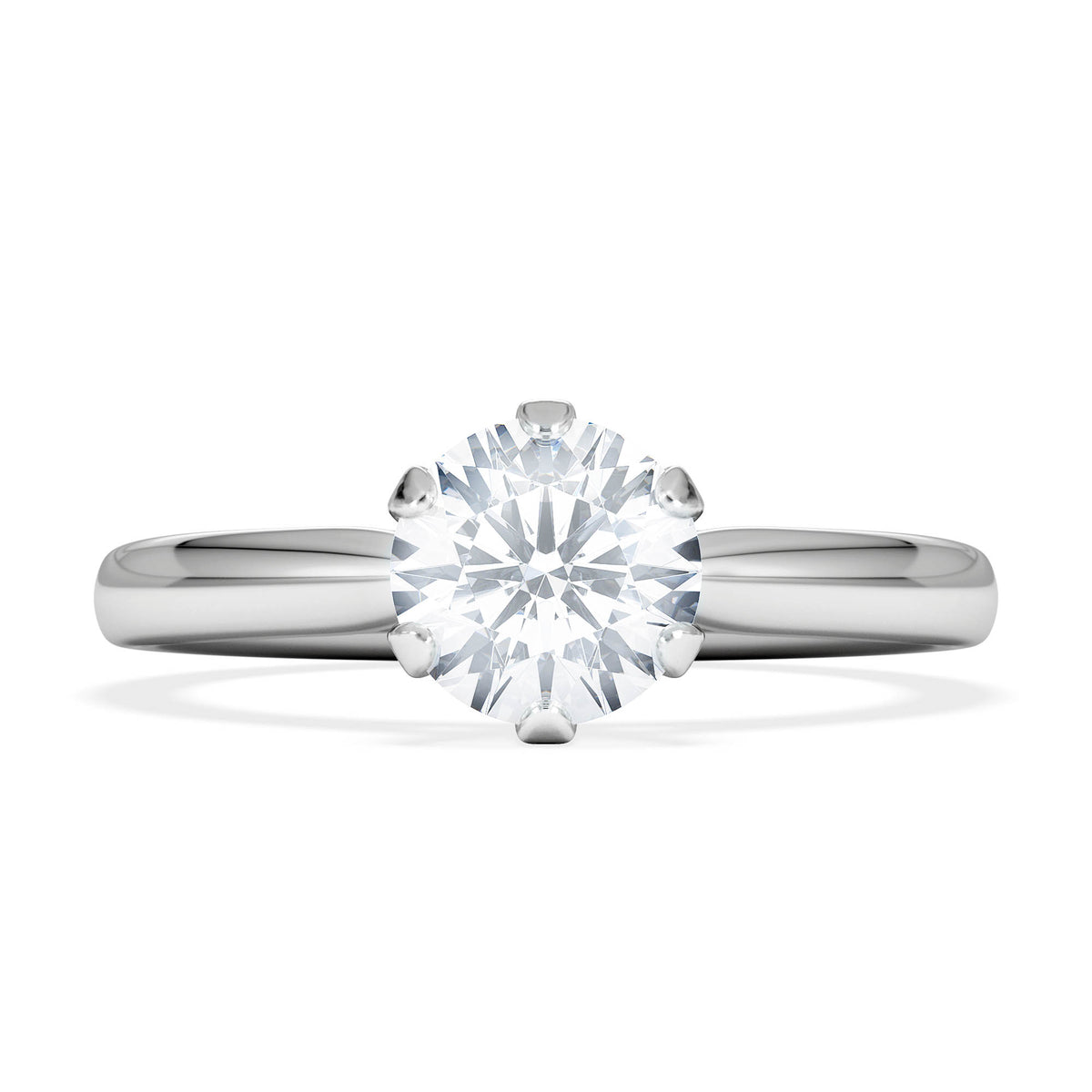 1 Carat Diamond Engagement Ring Low Set Chloe Lab F/VS1 Platinum