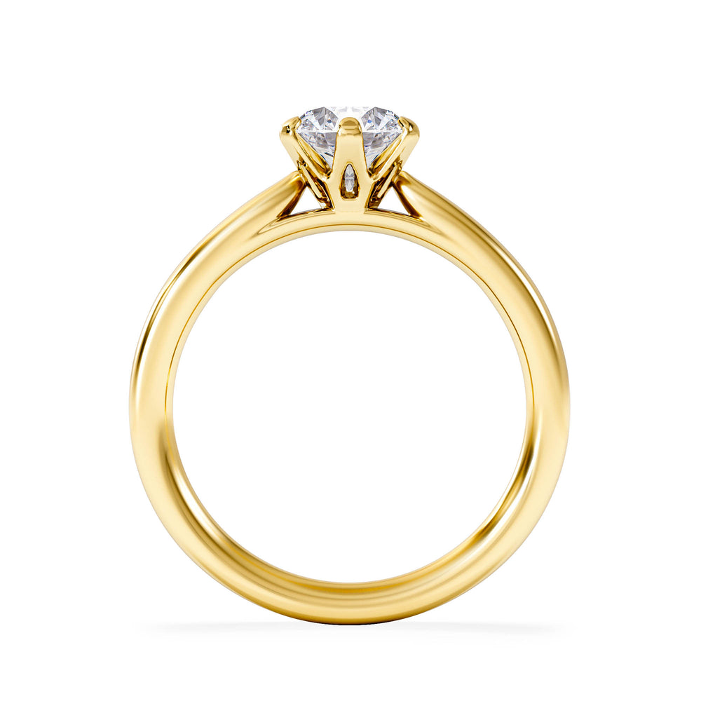1 Carat Diamond Engagement Ring Low Set Chloe Lab F/VS1 18K Gold