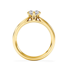 1 Carat Diamond Engagement Ring Low Set Chloe Lab F/VS1 18K Gold