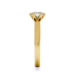 1 Carat Diamond Engagement Ring Low Set Chloe Lab F/VS1 18K Gold