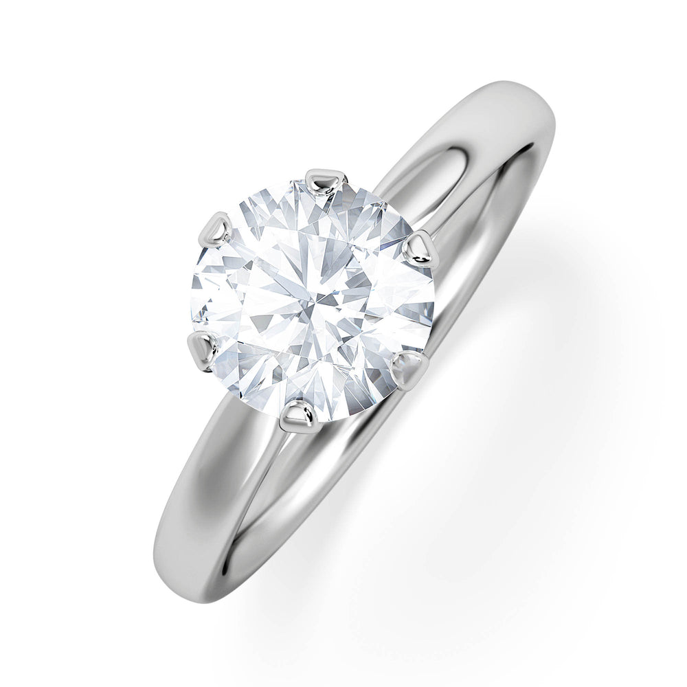 1.5ct Diamond Engagement Ring Low Set Chloe Lab F/VS1 18K White Gold