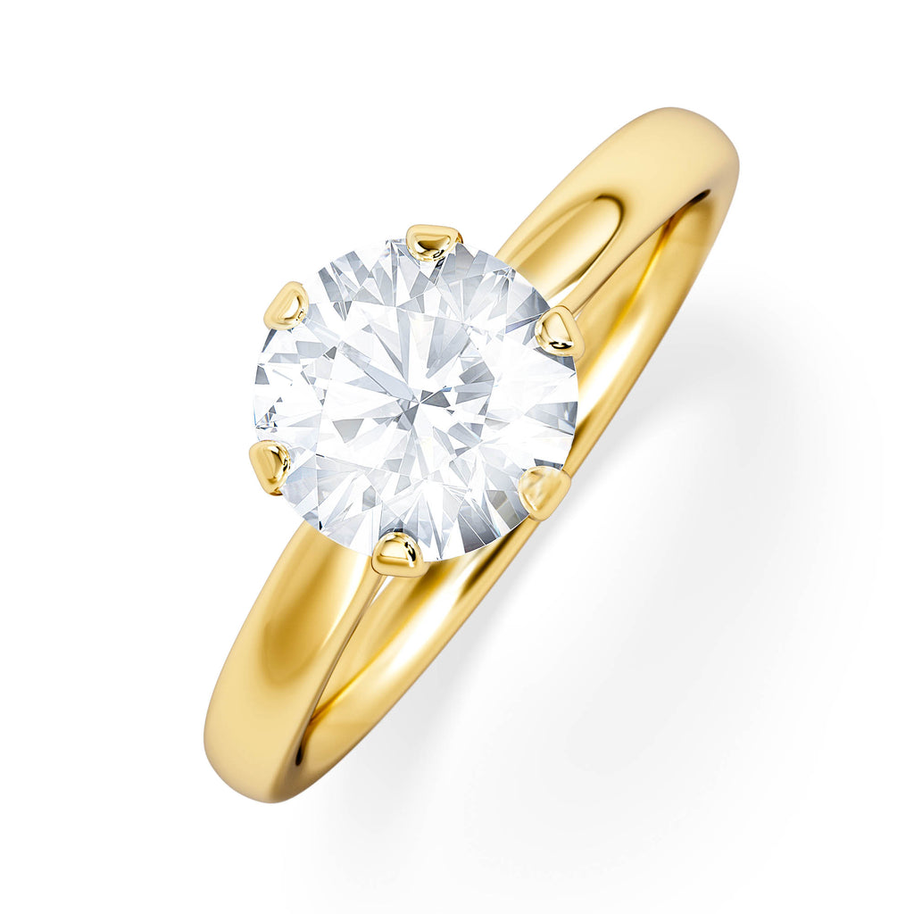 1.5ct Diamond Engagement Ring Low Set Chloe Lab F/VS1 18K Gold