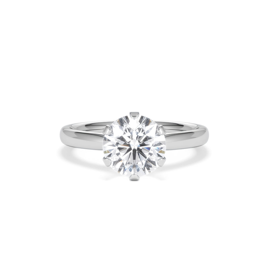 2 Carat Diamond Engagement Ring Low Set Chloe Lab F/VS1 18K White Gold