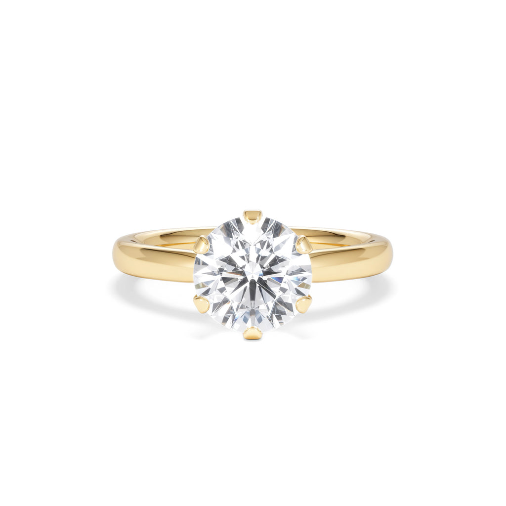 Carat Diamond Engagement Ring Low Set Chloe Lab F/VS1 18K Gold