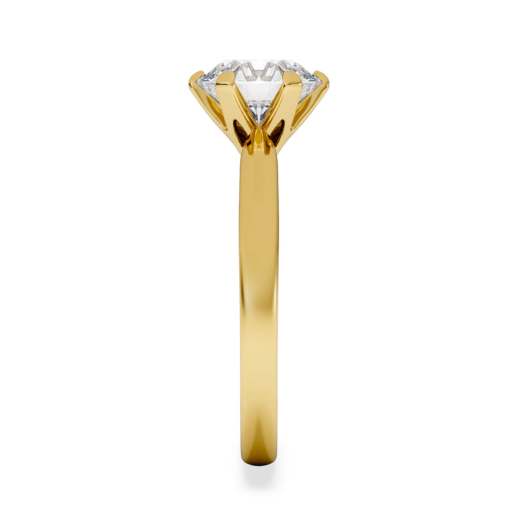 2 Carat Diamond Engagement Ring Low Set Chloe Lab F/VS1 18K Gold