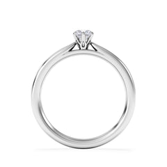 Engagement Ring Certified Low Set Chloe 18K White Gold Diamond 0.25CT