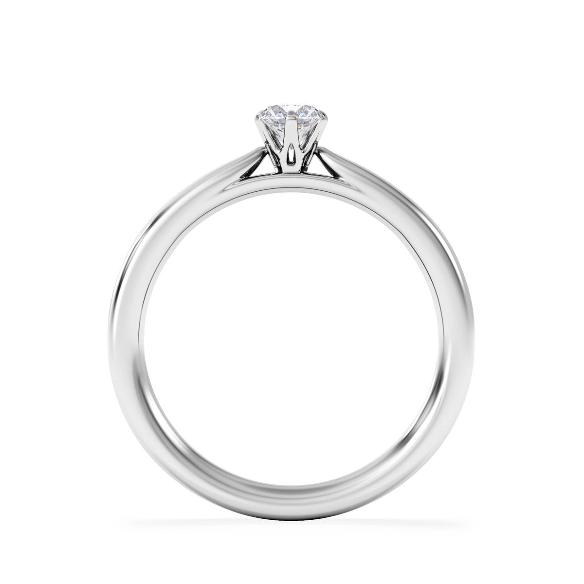 Engagement Ring Certified Low Set Chloe 18K White Gold Diamond 0.25CT
