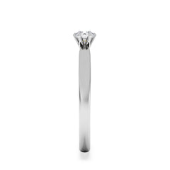 Engagement Ring Certified Low Set Chloe 18K White Gold Diamond 0.25CT