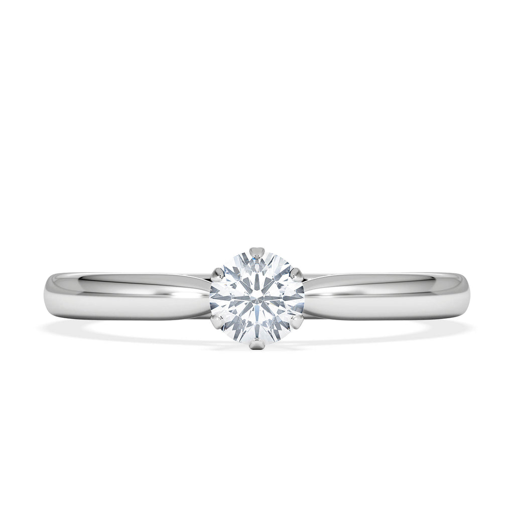 Low Set Chloe Lab Diamond Engagement Ring 0.25CT F/VS1 18K White Gold