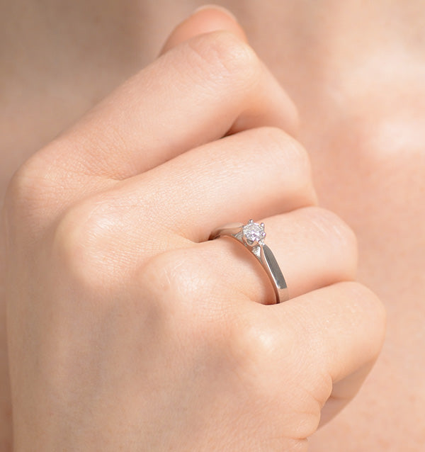 Low Set Chloe Lab Diamond Engagement Ring 0.25CT G/SI1 Platinum