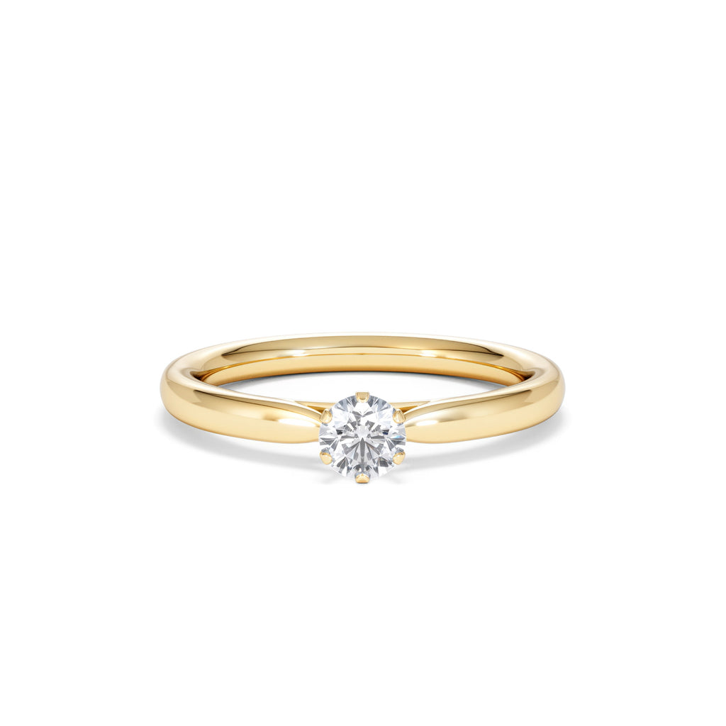 Low Set Chloe Lab Diamond Engagement Ring 0.25CT G/VS1 18K Gold