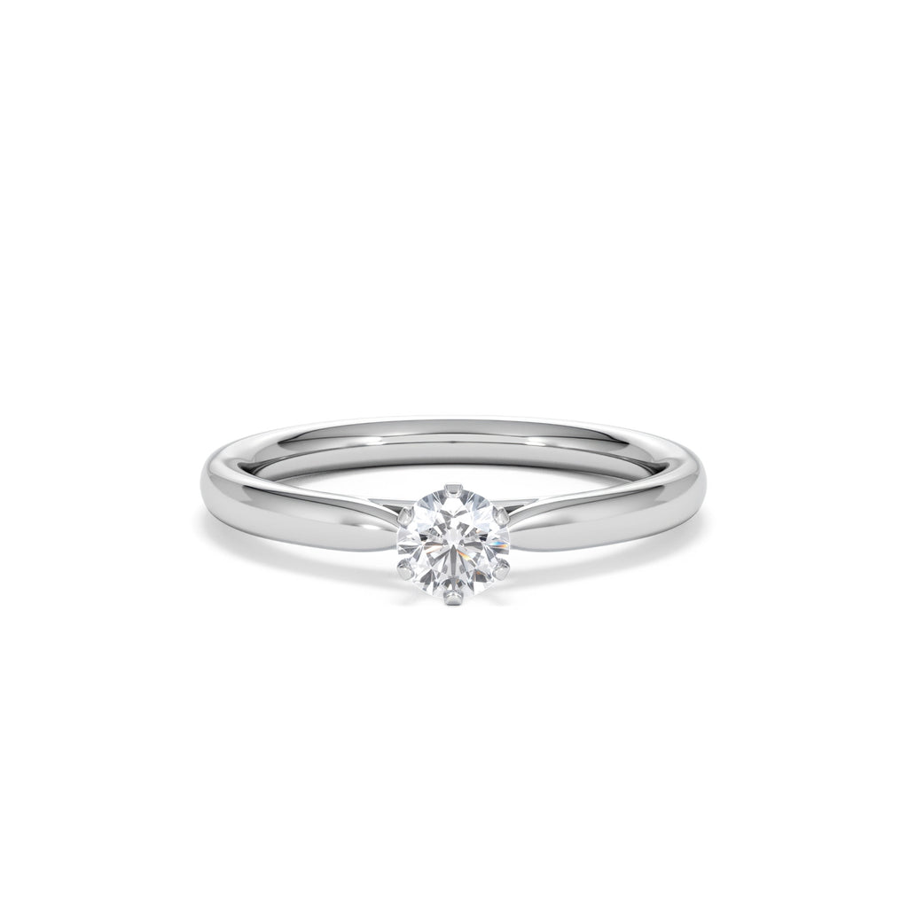 Engagement Ring Certified Diamond 0.33CT G/VS Low Set Chloe 18K Gold
