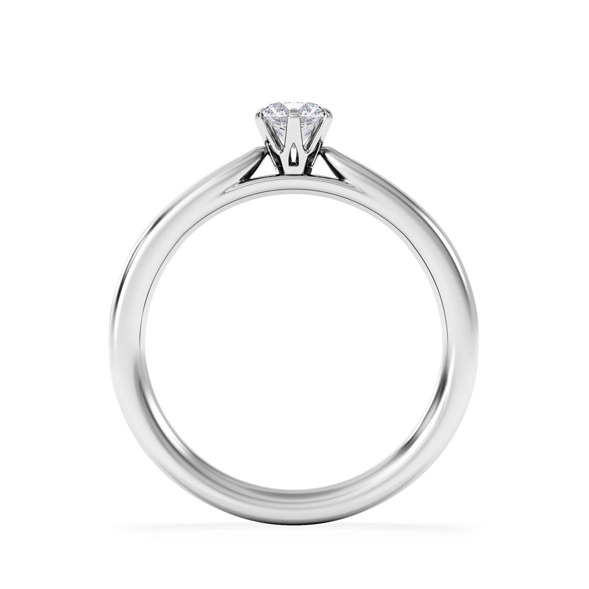 Low Set Chloe Lab Diamond Engagement Ring 0.33CT F/VS1 18K White Gold