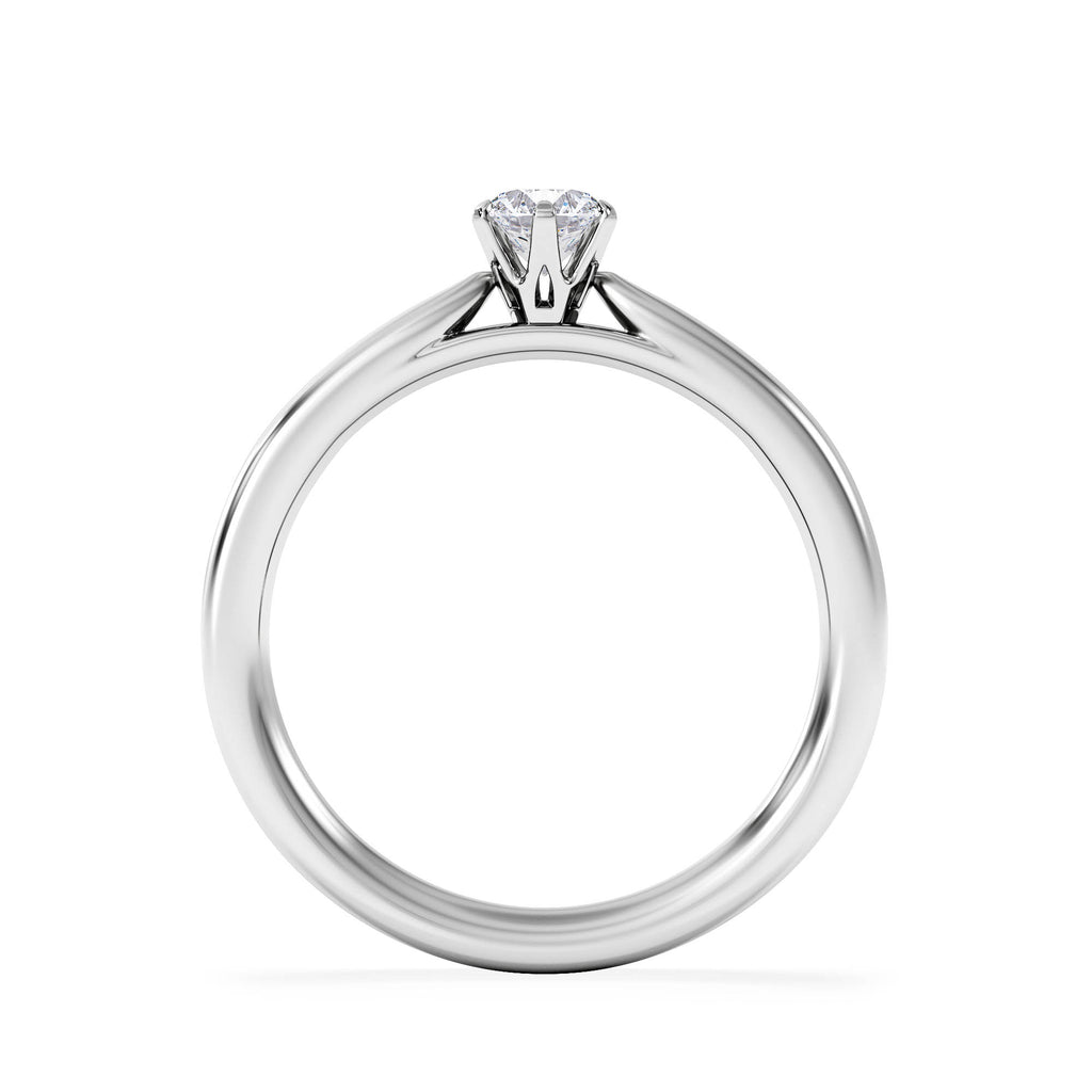 Certified Low Set Chloe Platinum Diamond Engagement Ring 0.33CT-G-H/SI
