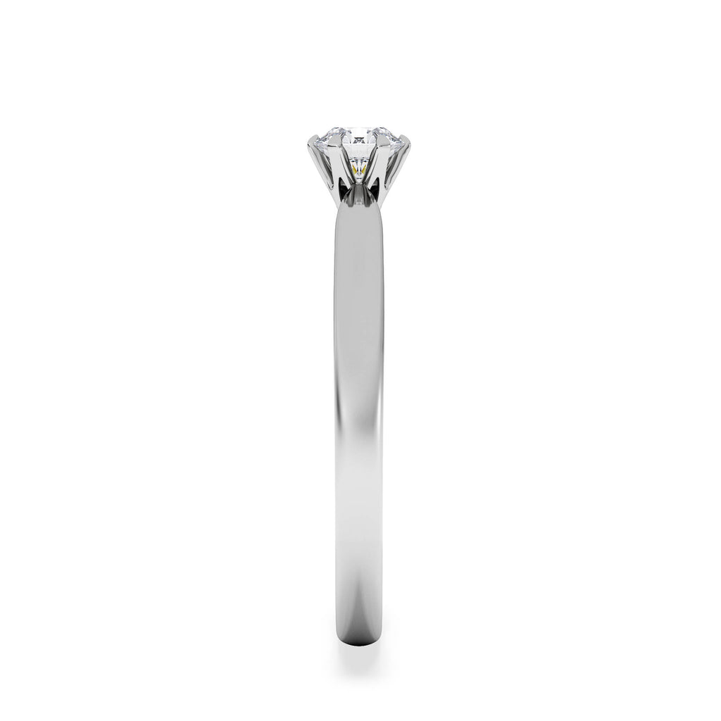 Certified Low Set Chloe Platinum Diamond Engagement Ring 0.33CT-F-G/VS