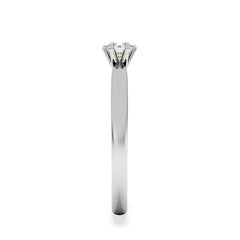 Certified Low Set Chloe Platinum Diamond Engagement Ring 0.33CT-F-G/VS