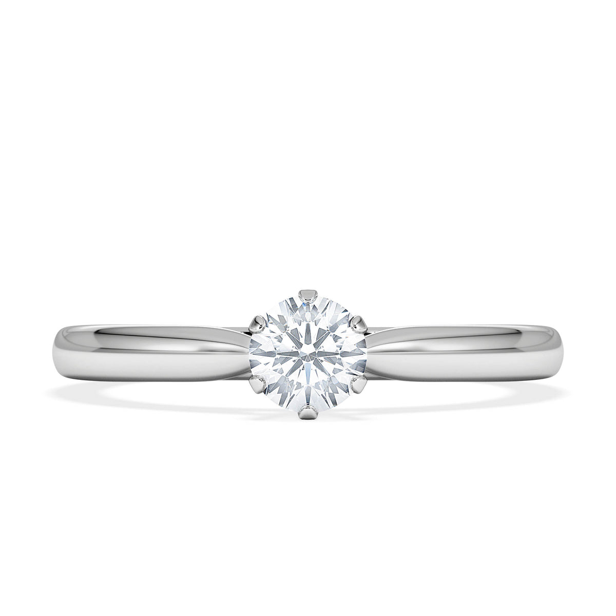Certified Low Set Chloe Platinum Diamond Engagement Ring 0.33CT-G-H/SI