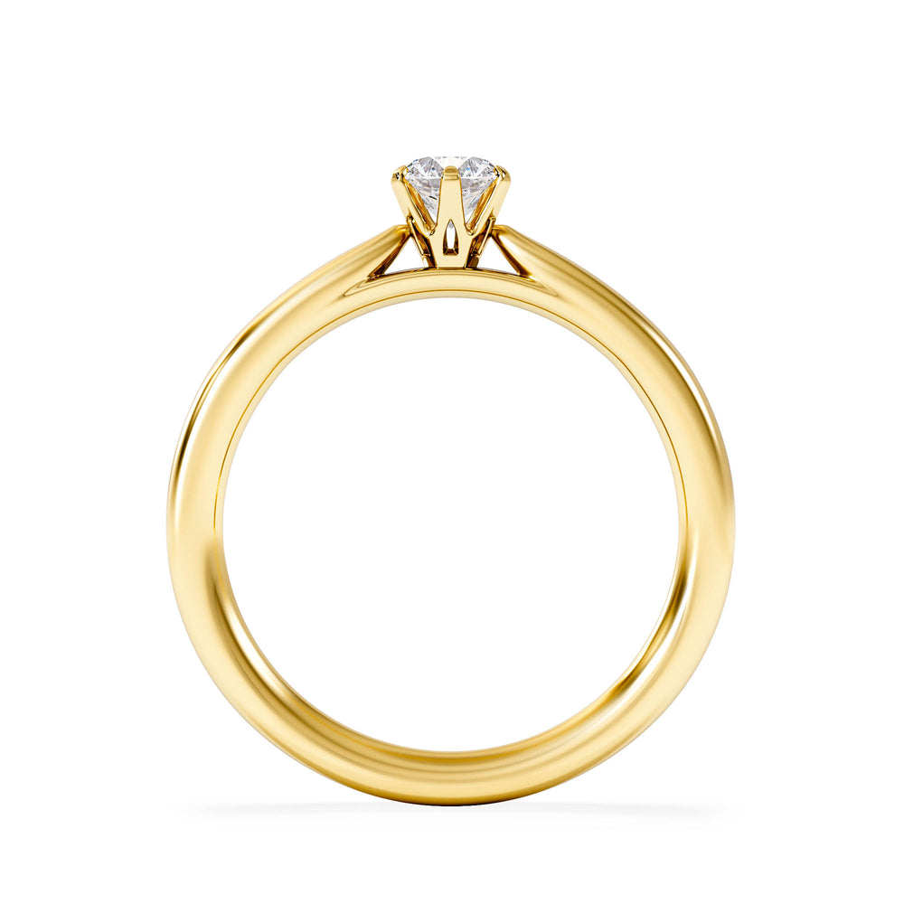 Certified Low Set Chloe 18K Gold Diamond Engagement Ring 0.33CT-G-H/SI