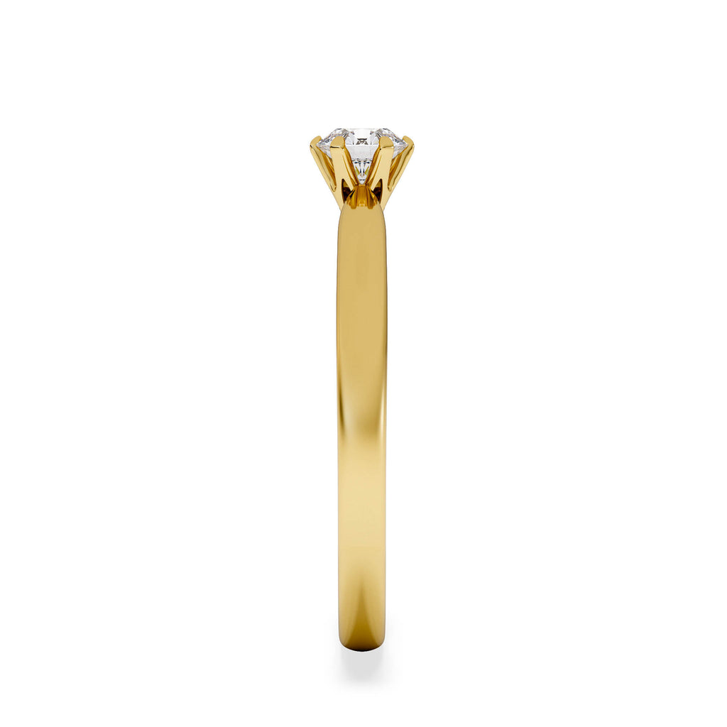 Certified Low Set Chloe 18K Gold Diamond Engagement Ring 0.33CT