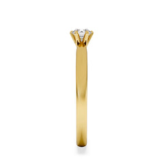 Certified Low Set Chloe 18K Gold Diamond Engagement Ring 0.33CT-G-H/SI
