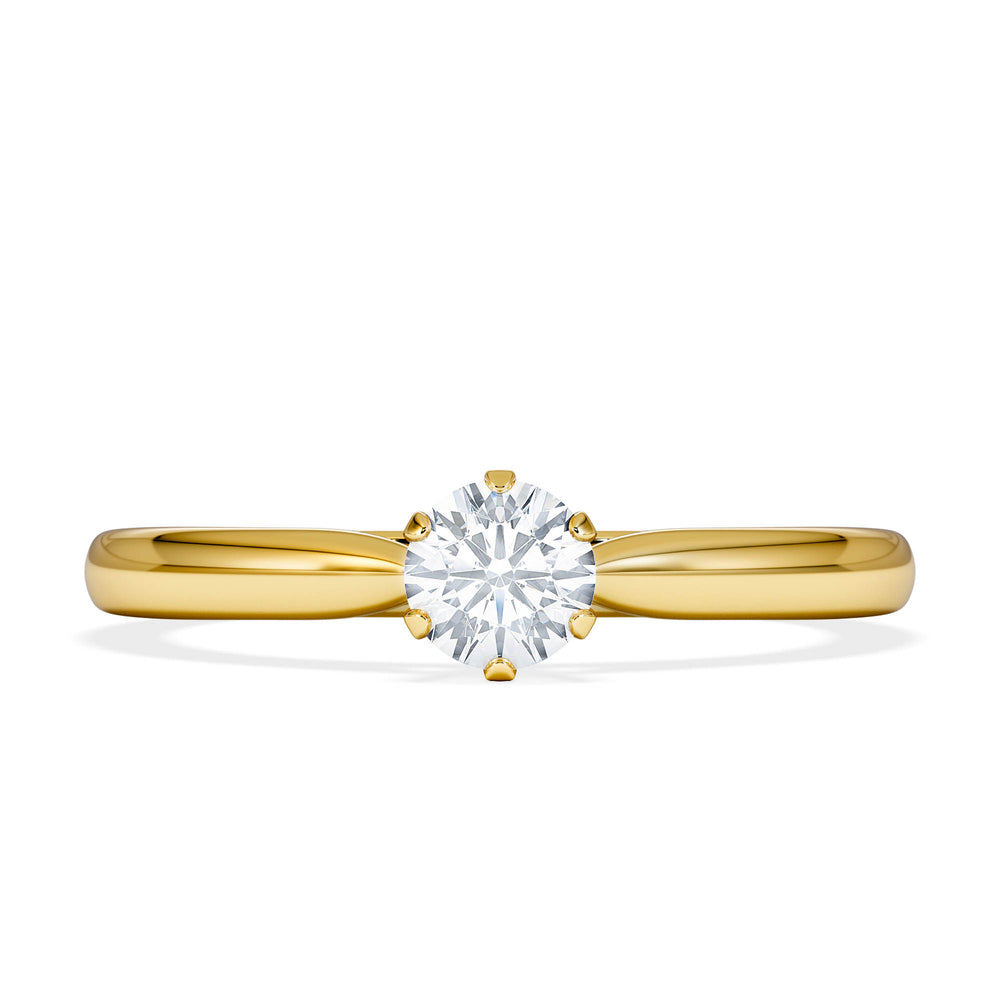 Low Set Chloe Lab Diamond Engagement Ring 0.33CT F/VS1 18K Gold