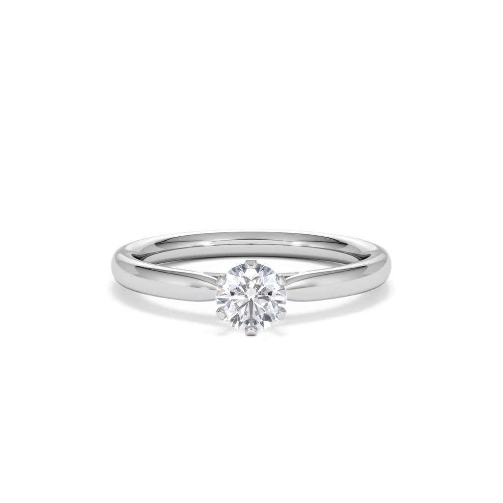 Platinum Half Carat Diamond Engagement Ring Low Chloe Lab F/VS1