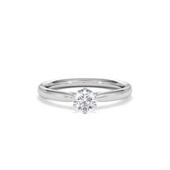 Certified 0.50CT Chloe Low Platinum Engagement Ring G/VS