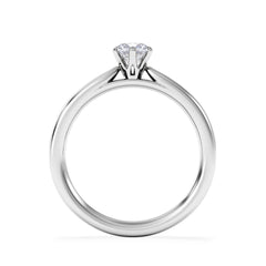Certified 0.50CT Chloe Low Platinum Engagement Ring G/VS