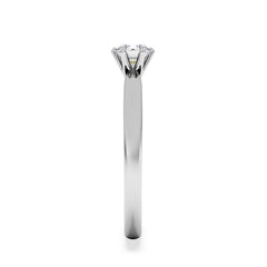 Half Carat Diamond Engagement Ring Low Chloe Lab F/VS1 18K White Gold