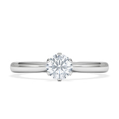 Certified 0.50CT Chloe Low Platinum Engagement Ring G/VS