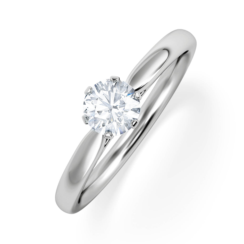 Platinum Half Carat Diamond Engagement Ring Low Chloe Lab F/VS1