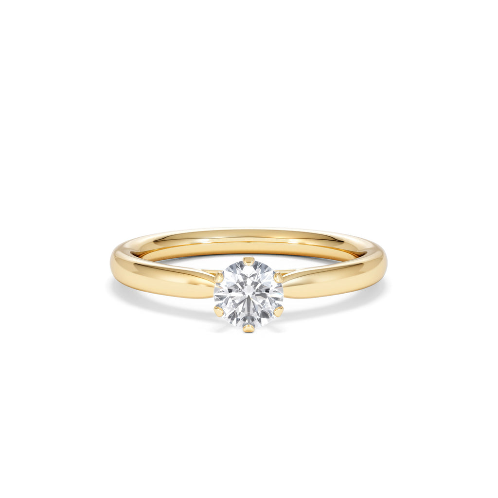 Half Carat Diamond Engagement Ring Low Chloe Lab F/VS1 18K Gold