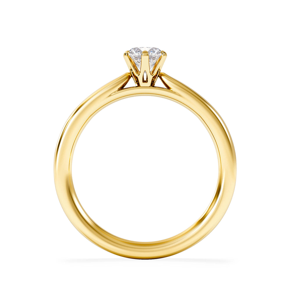 Half Carat Diamond Engagement Ring Low Chloe Lab F/VS1 18K Gold