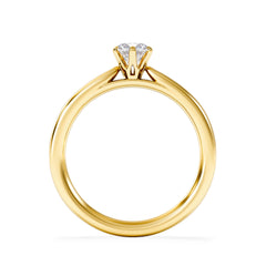 Half Carat Diamond Engagement Ring Low Chloe Lab F/VS1 18K Gold