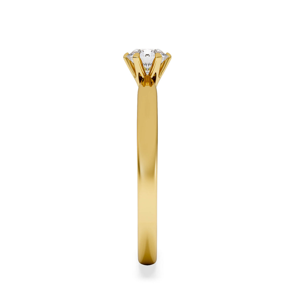 Half Carat Diamond Engagement Ring Low Chloe Lab F/VS1 18K Gold
