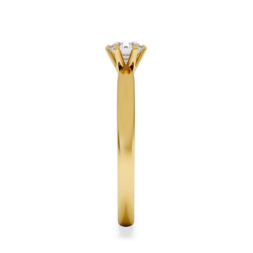 Certified Low Set Chloe 18K Gold Diamond Engagement Ring 0.50CT