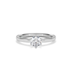 Certified 0.70CT Chloe Low Platinum Engagement Ring G/VS