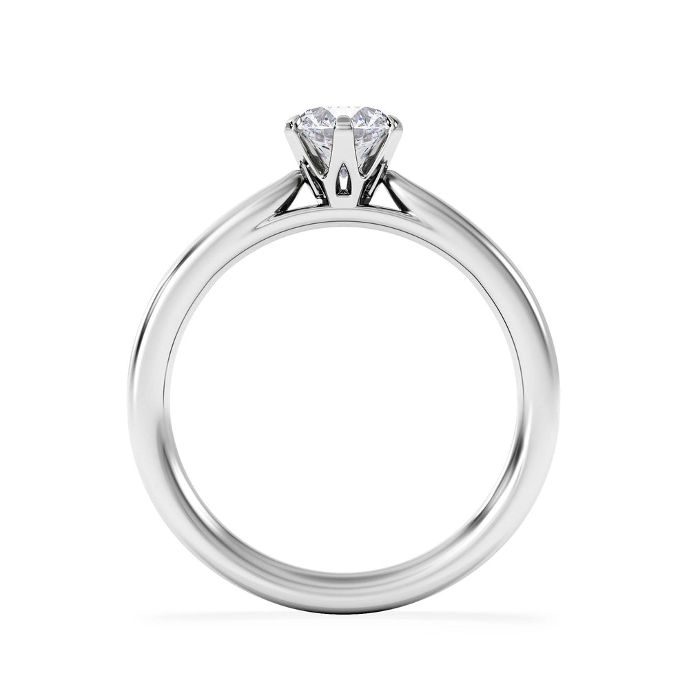 Certified 0.70CT Chloe Low Platinum Engagement Ring G/VS