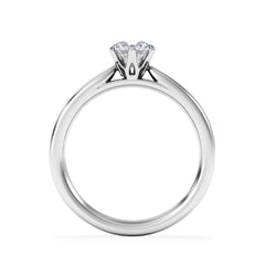 Certified 0.70CT Chloe Low Platinum Engagement Ring G/VS