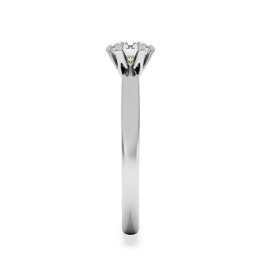 Certified 0.70CT Chloe Low Platinum Engagement Ring G/SI2