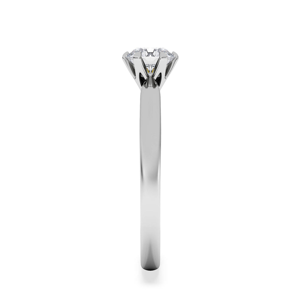 Certified 0.70CT Chloe Low Platinum Engagement Ring G/SI2