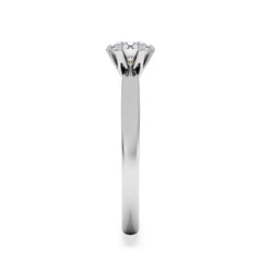 Certified 0.70CT Chloe Low Platinum Engagement Ring G/SI2