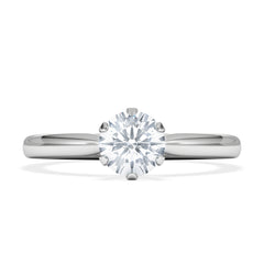 Certified 0.70CT Chloe Low Platinum Engagement Ring G/VS