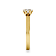 Certified 0.70CT Chloe Low 18K Gold Engagement Ring G/SI2