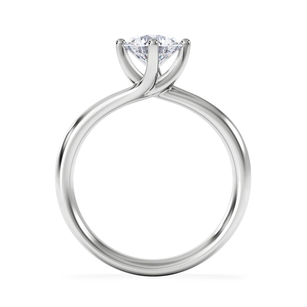 1 Carat Diamond Engagement Ring Lily Lab F/VS1 Platinum IGI Certified