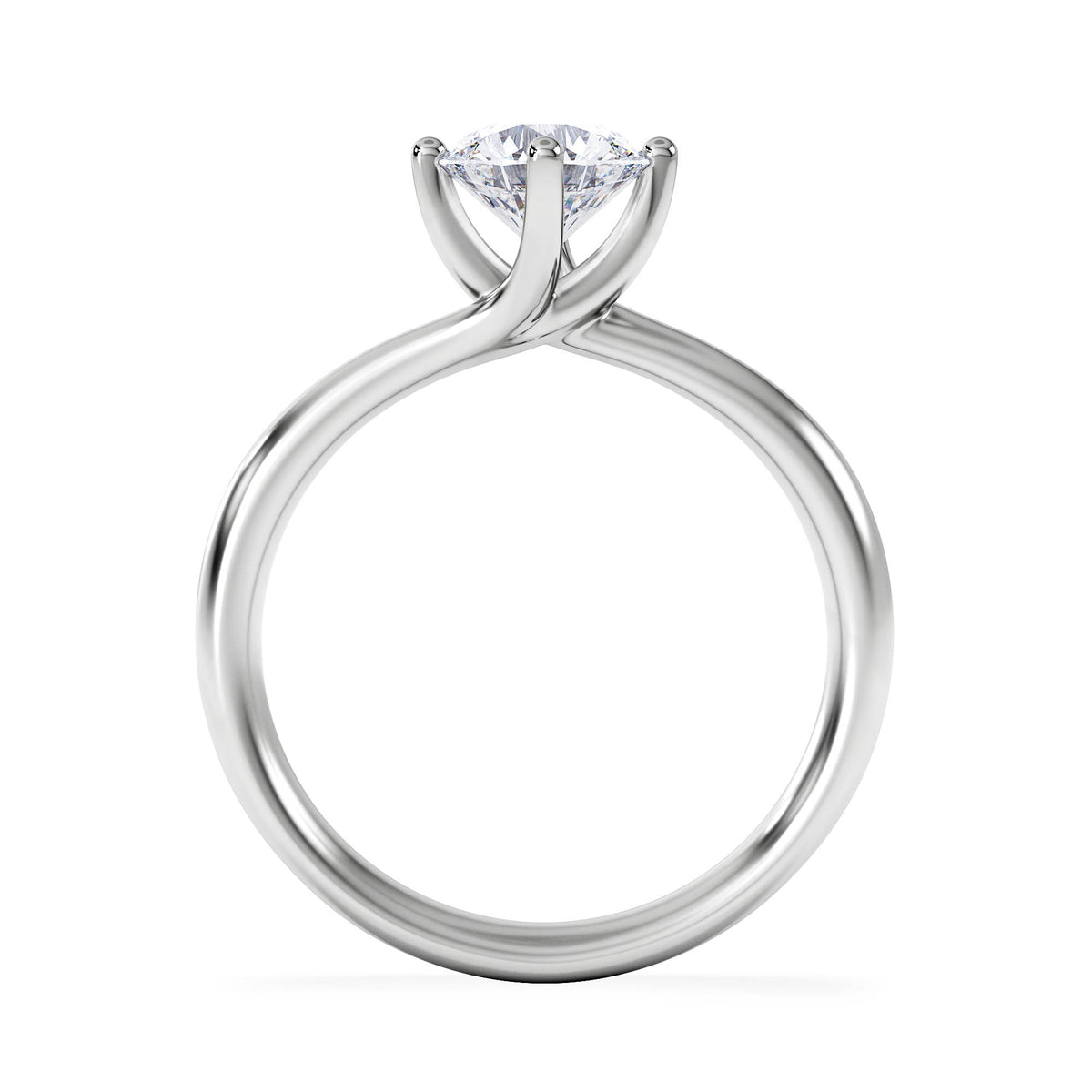1 Carat Diamond Engagement Ring Lily Lab F/VS1 Platinum IGI Certified