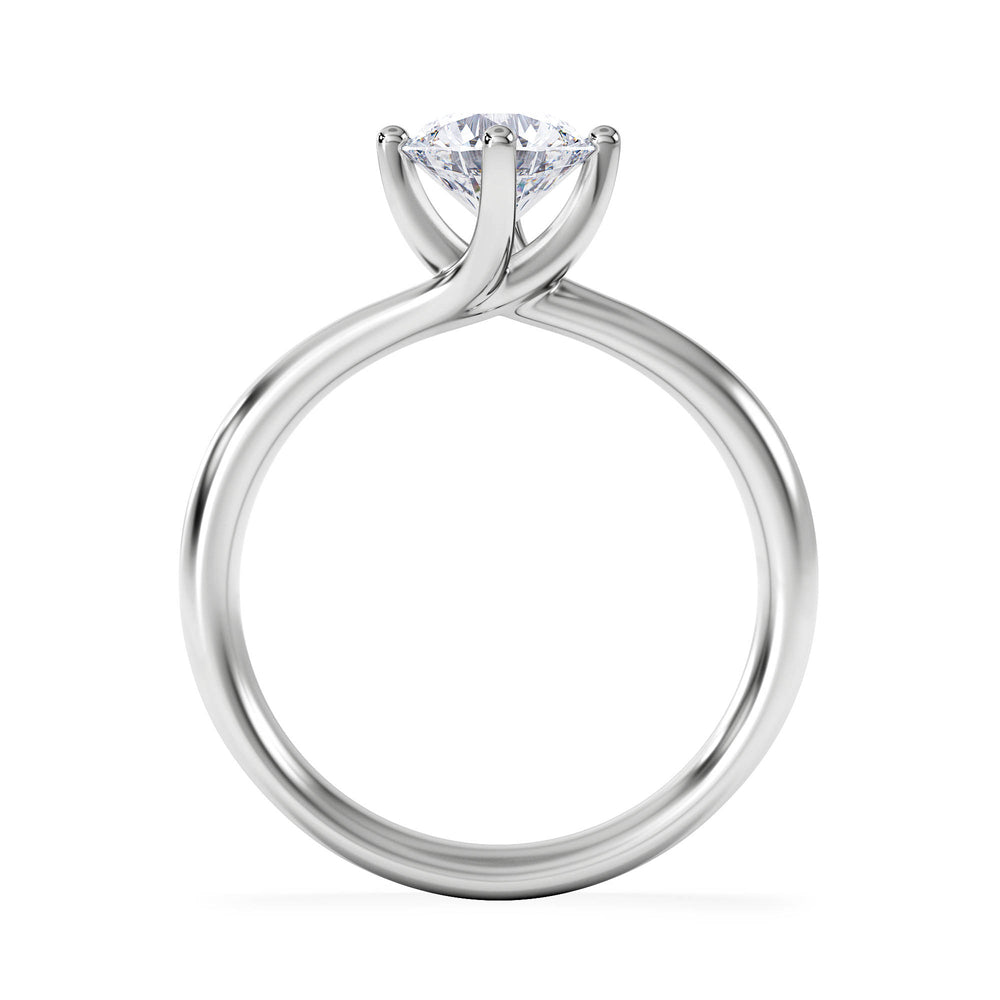 1 Carat Diamond Engagement Ring Lily Lab F/VS1 18K White Gold