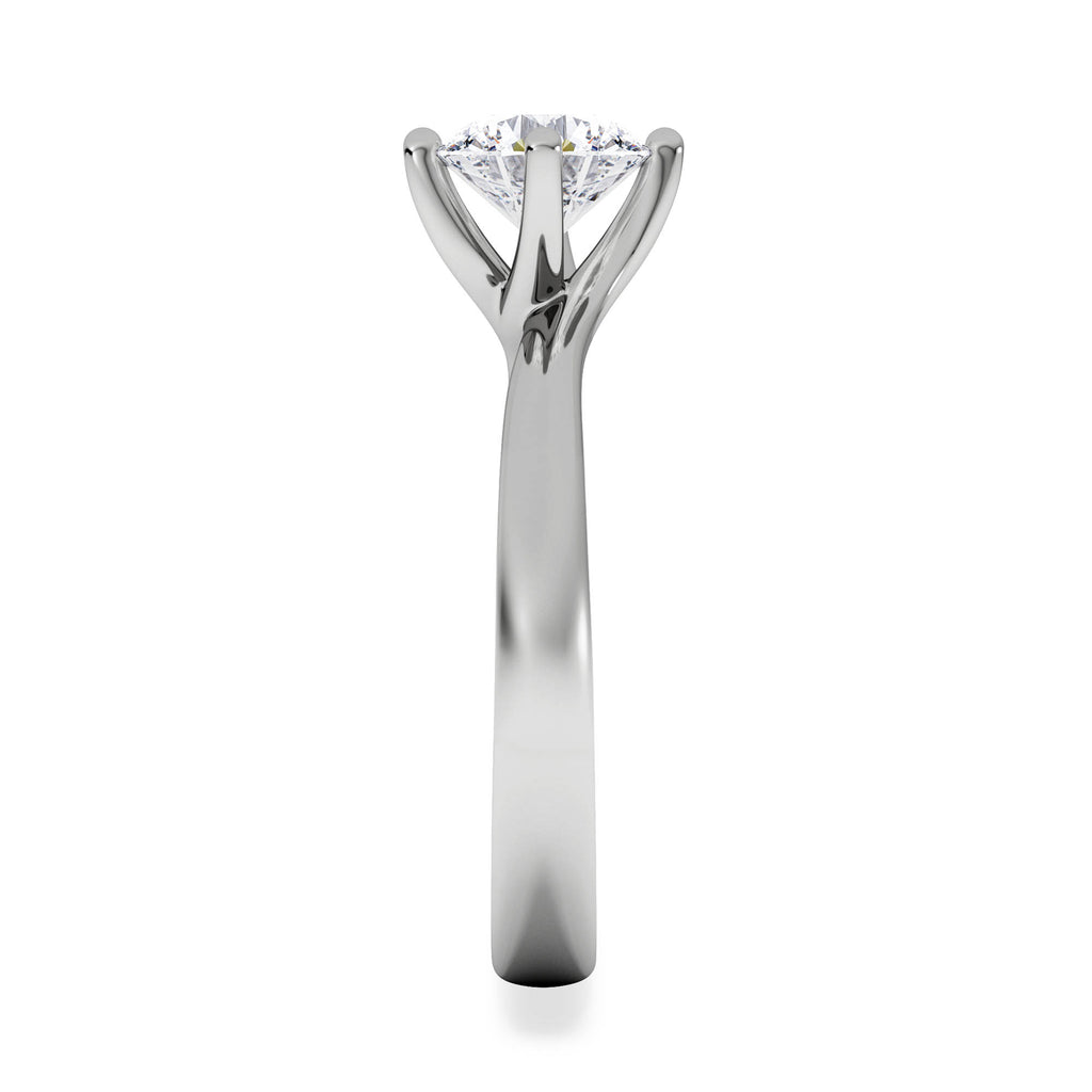 1 Carat Diamond Engagement Ring Lily Lab F/VS1 Platinum IGI Certified