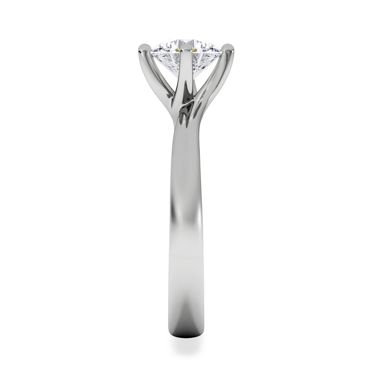 1 Carat Diamond Engagement Ring Lily Lab F/VS1 18K White Gold